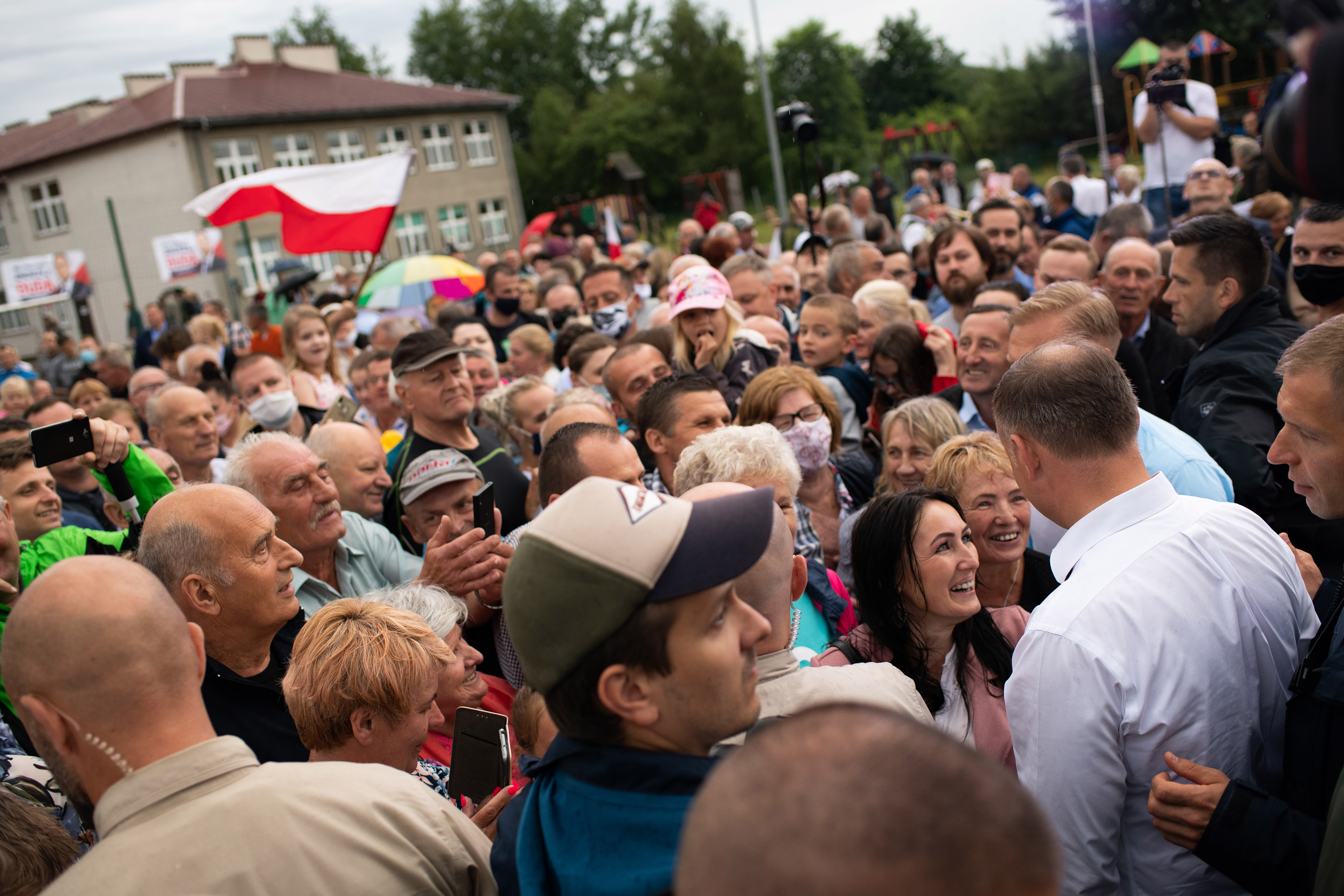 Předvolební mítink Andrzeje Dudy v Mniówě