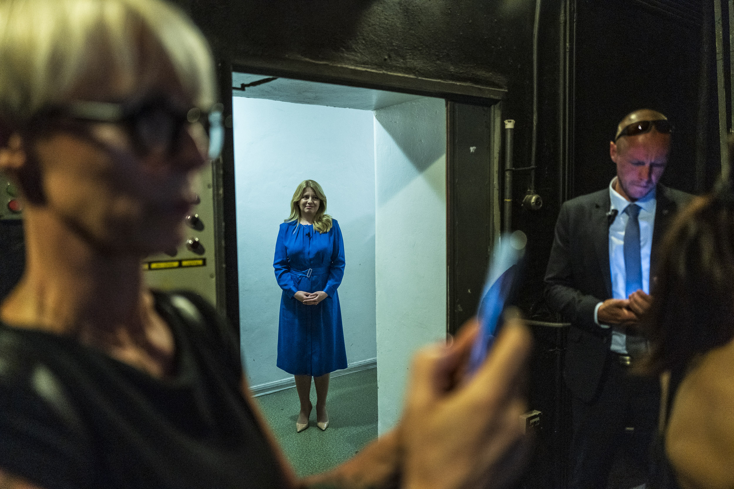 Zuzana Čaputová před debatou s Erikem Taberym v Národním divadle v Brně, 2022