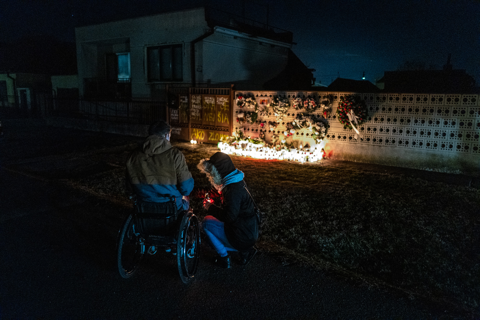 Dům Jana Kuciaka a Martiny Kušnírovej v den výročí dvou let po jejich vraždě, 21. únor 2020