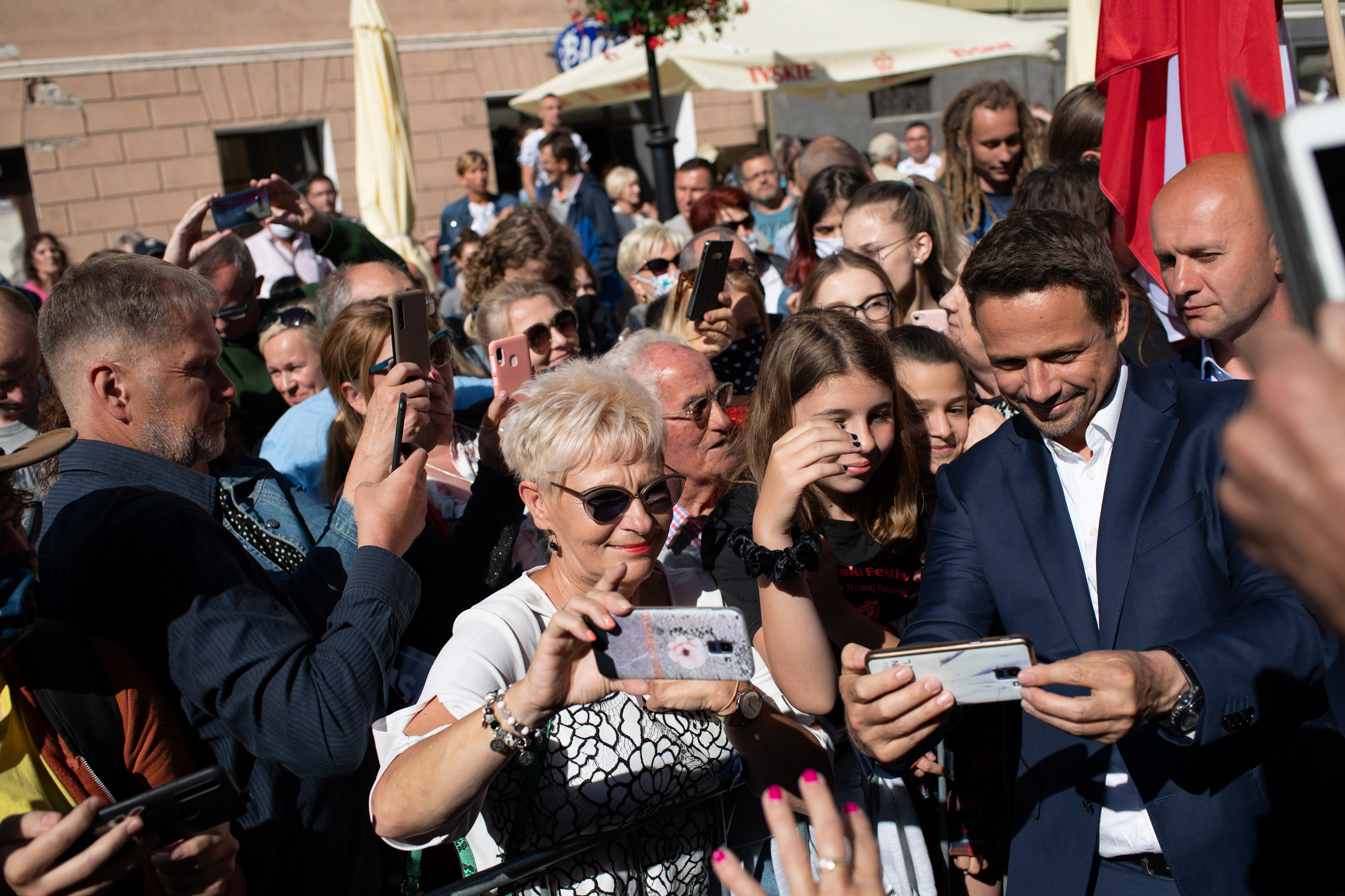 Předvolební mítink Rafała Trzaskowského v Gniezdně