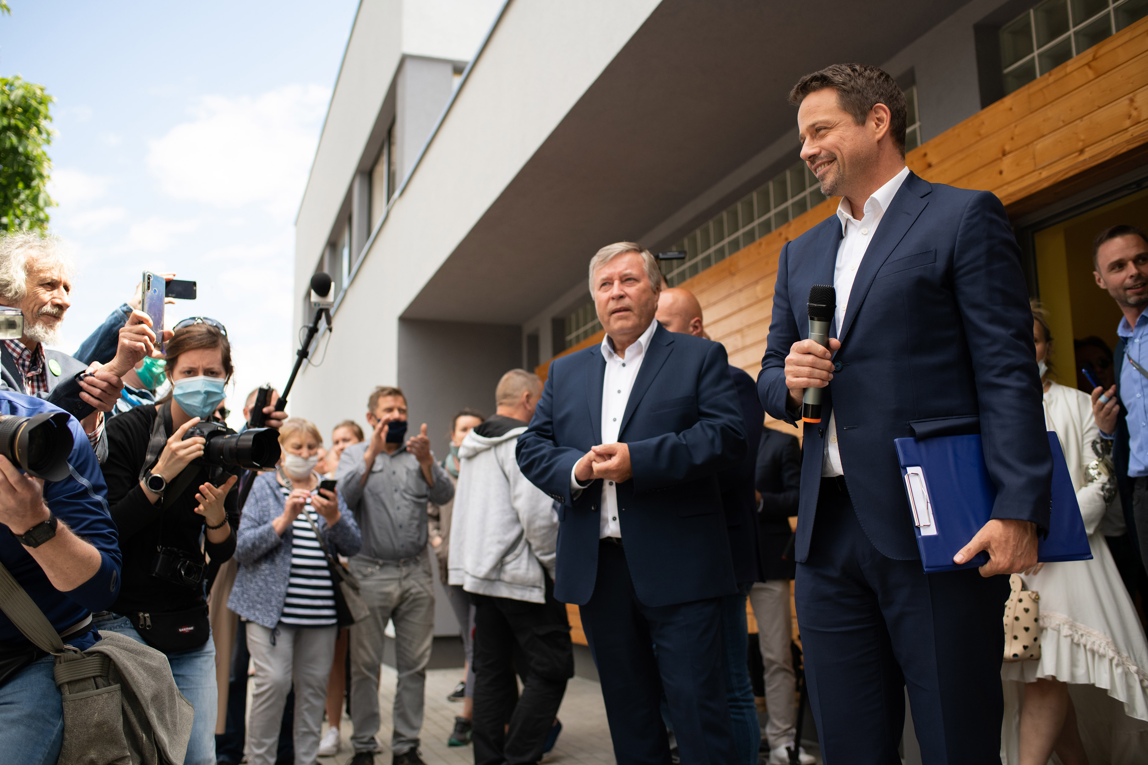 Setkání s Rafałem Trzaskowským ve vesnici Łagiewniki Kościelne