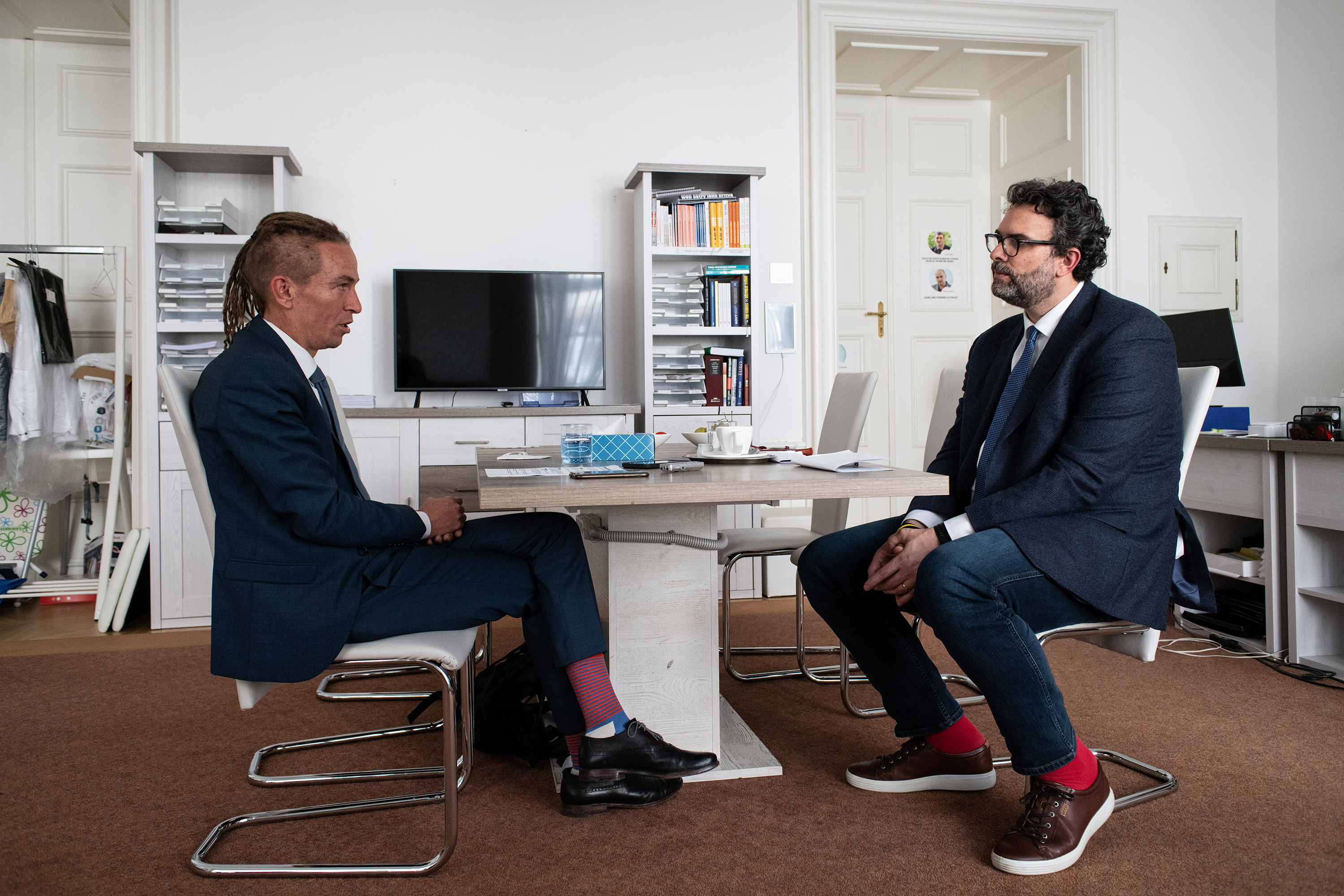 Erik Tabery a Ivan Bartoš, září 2021