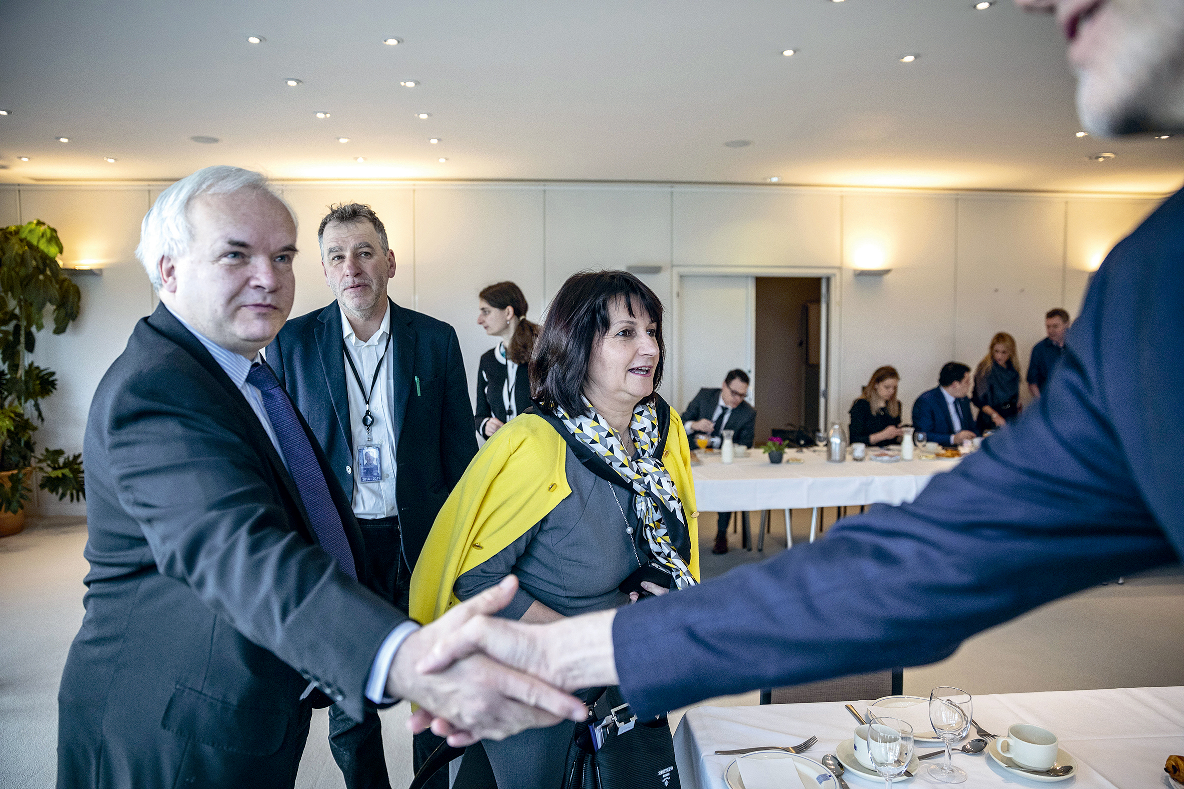 Česká snídaně ve Štrasburku: Michaela Šojdrová, Luděk Niedermayer, Pavel Svoboda