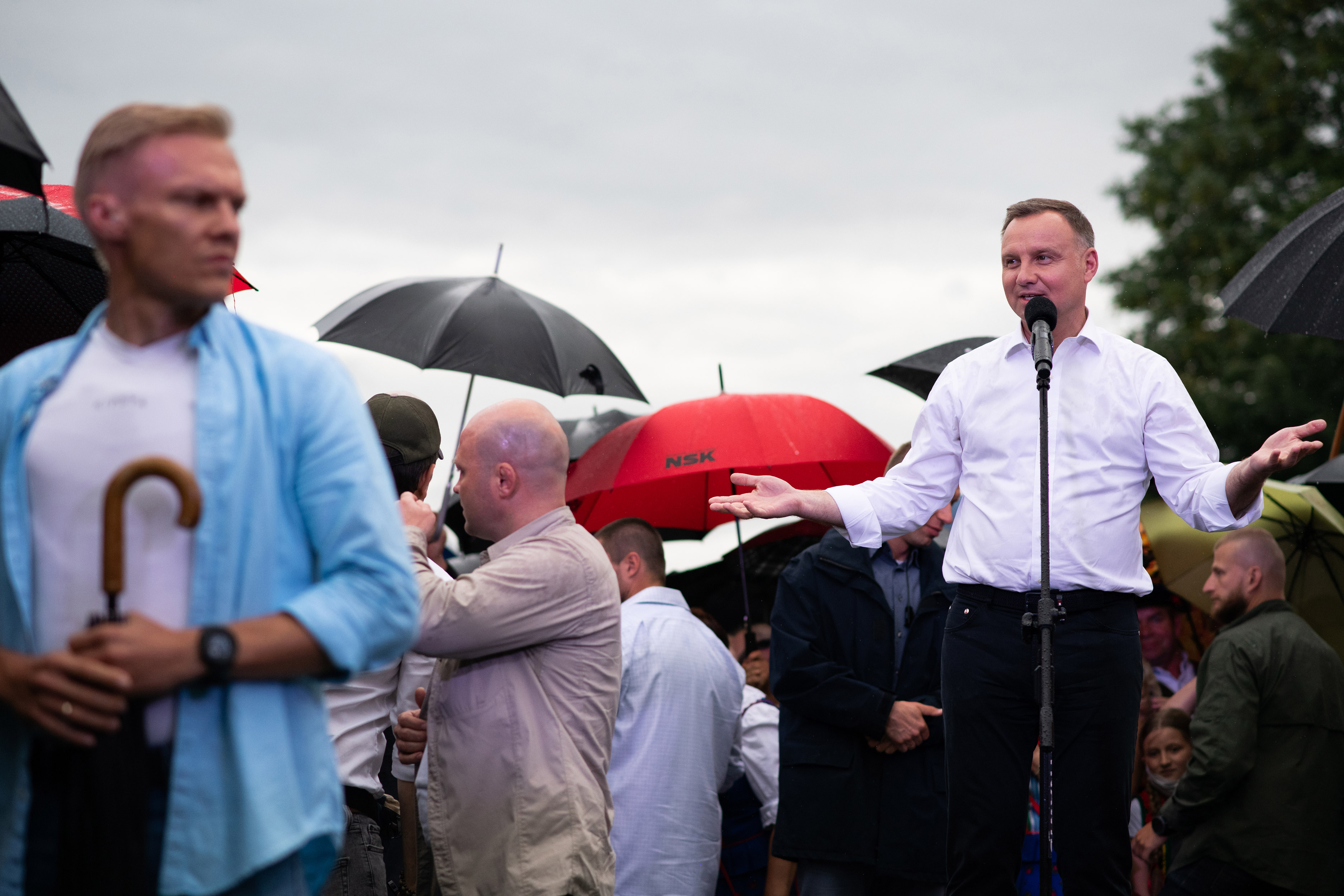 Předvolební mítink Andrzeje Dudy v Mniówě