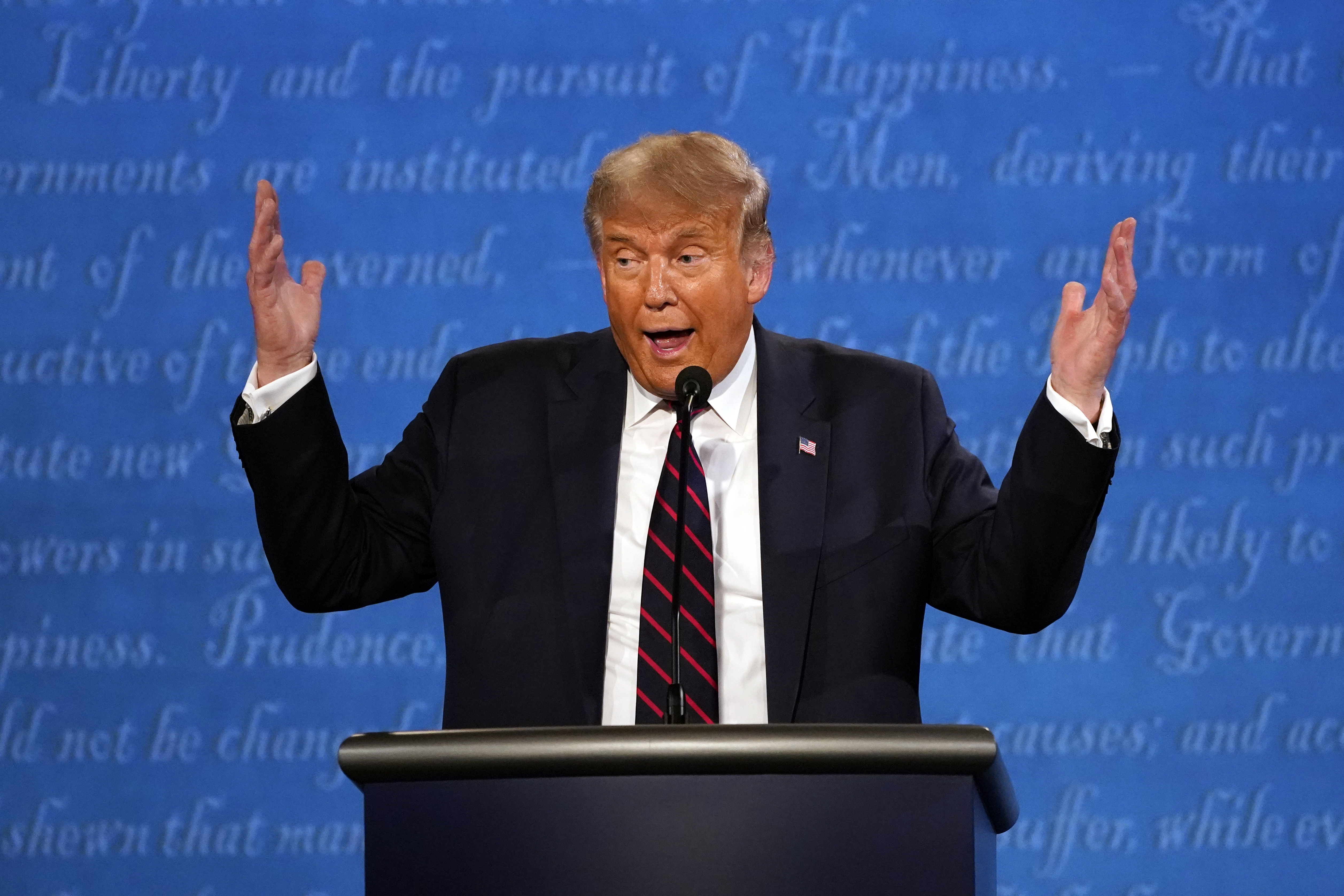 Donald Trump na první prezidentské debatě