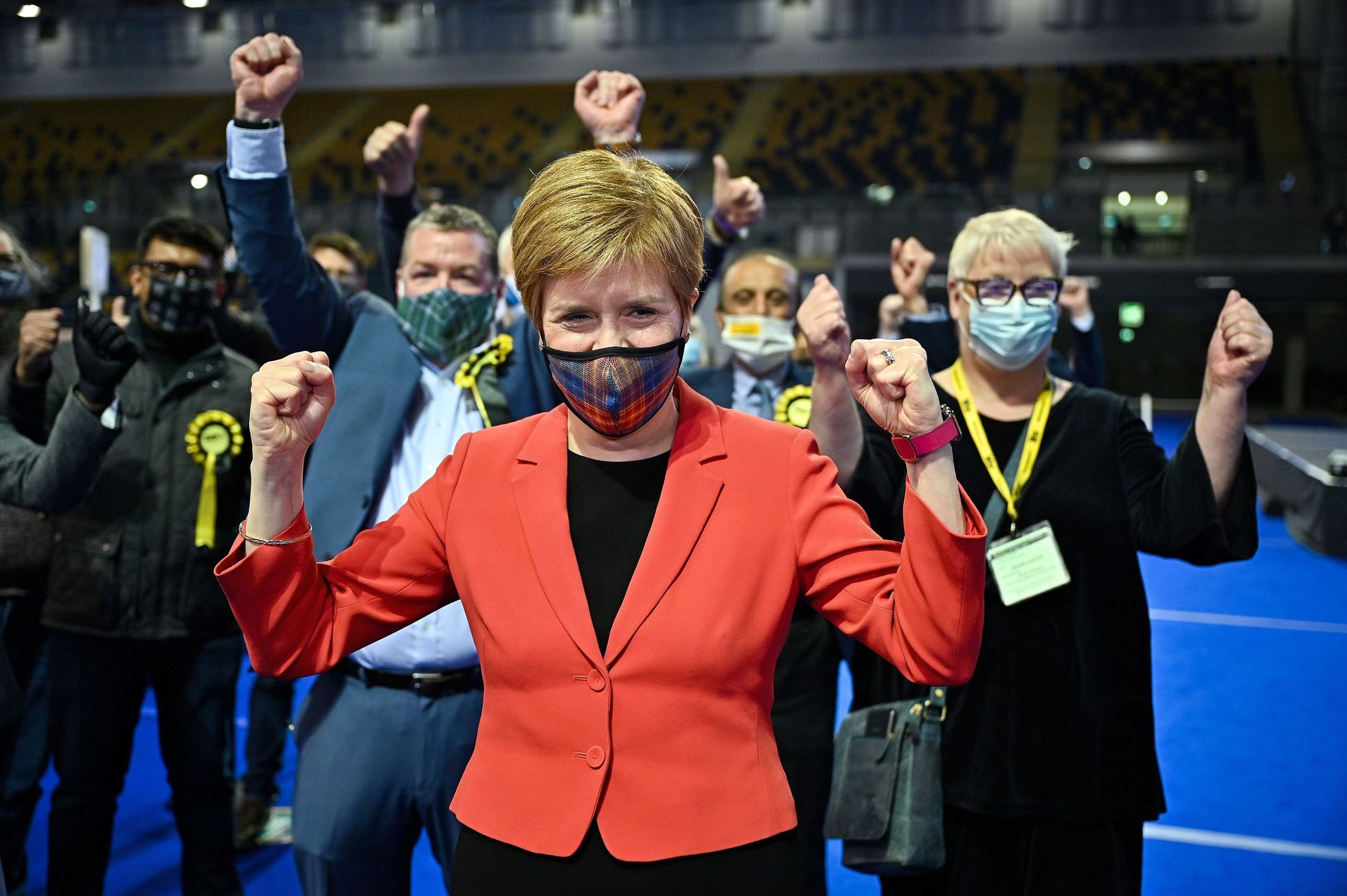 Vítězství: Šéfka Skotské národní strany Nicola Sturgeon