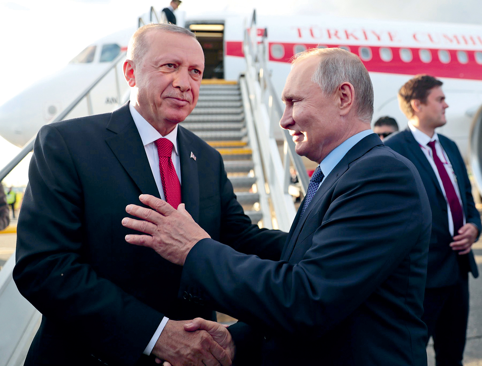 Recep Tayyip Erdoğan a Vladimir Putin v srpnu v Moskvě