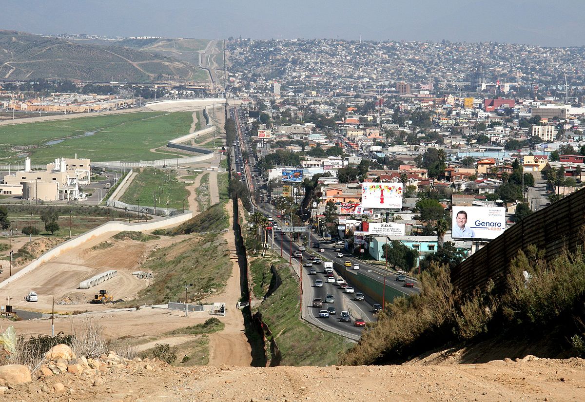 Vpravo Tijuana, vlevo San Diego;  ilustrační foto