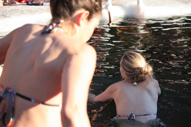 Cold Plunge for the Homeless in Moscow