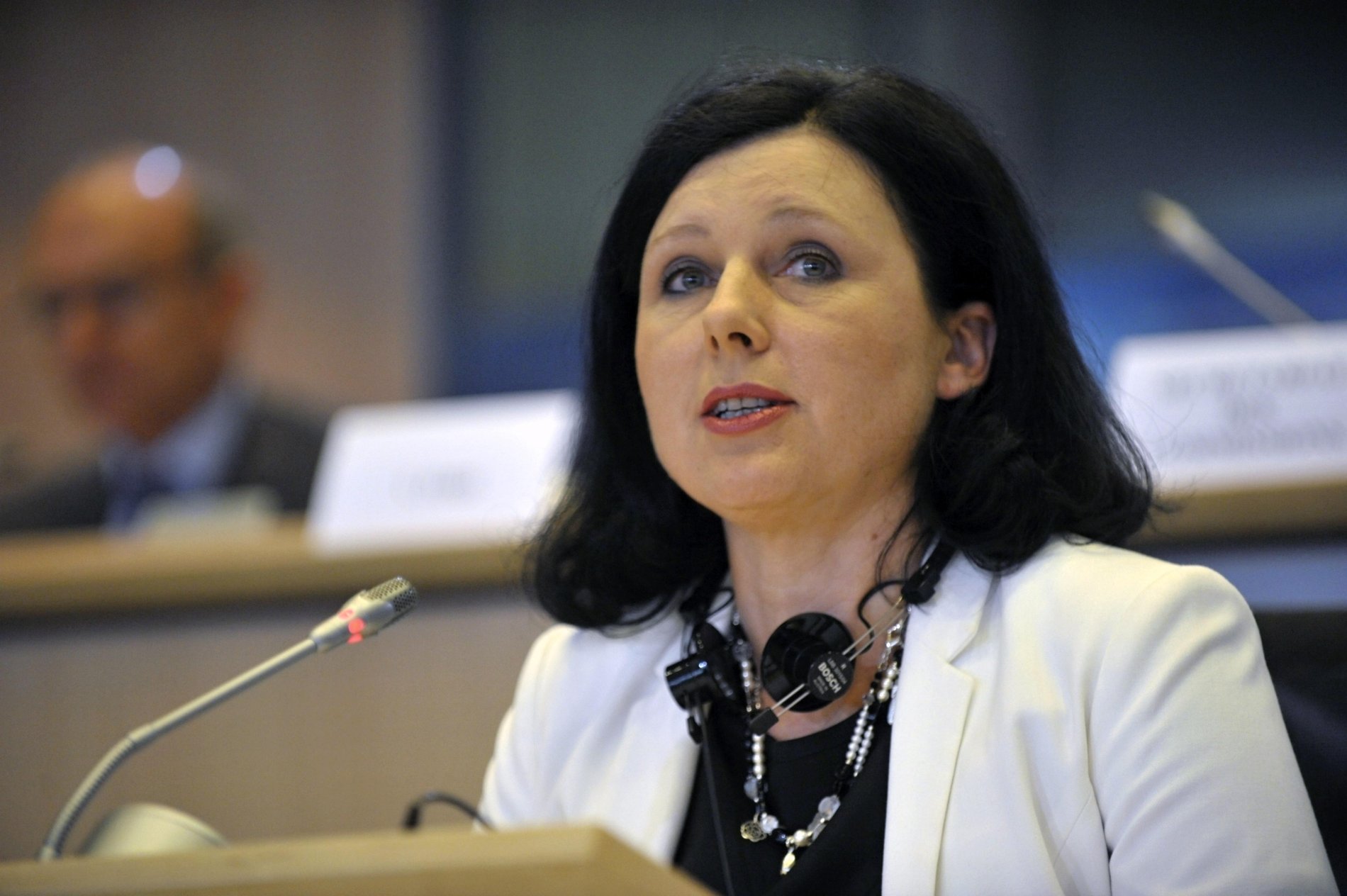 Věra Jourová při slyšení v Evropském parlamentu