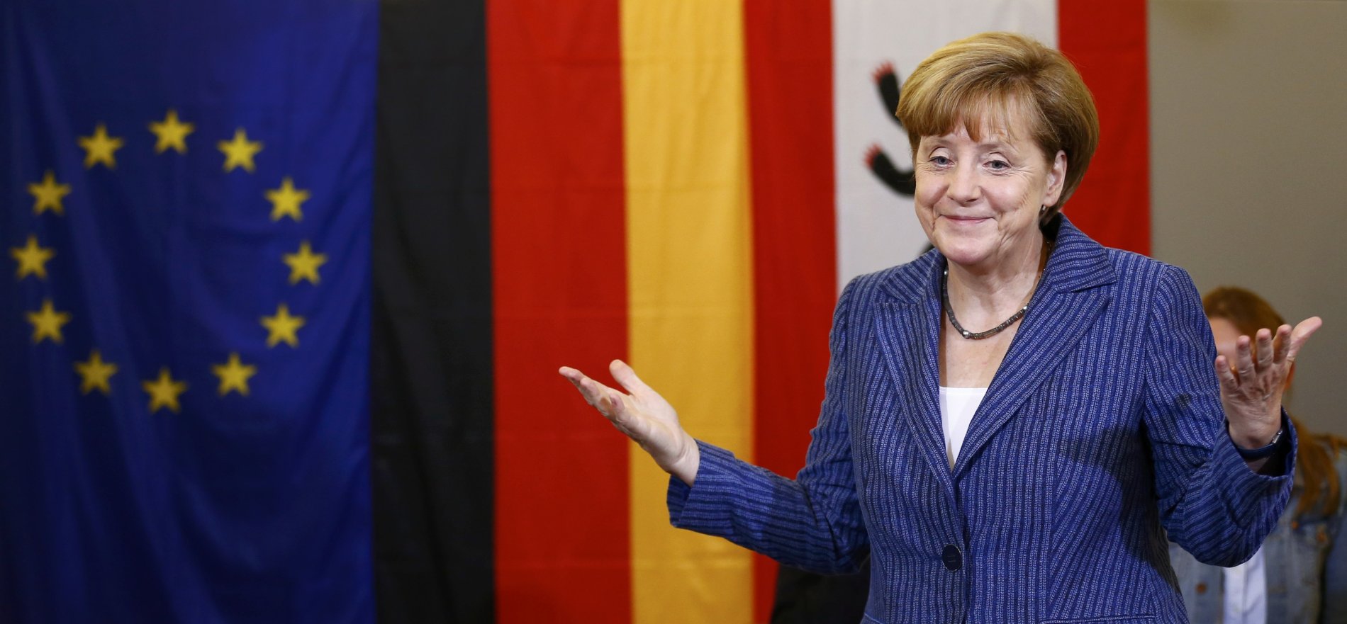 Kancléřka Merkelová volí.