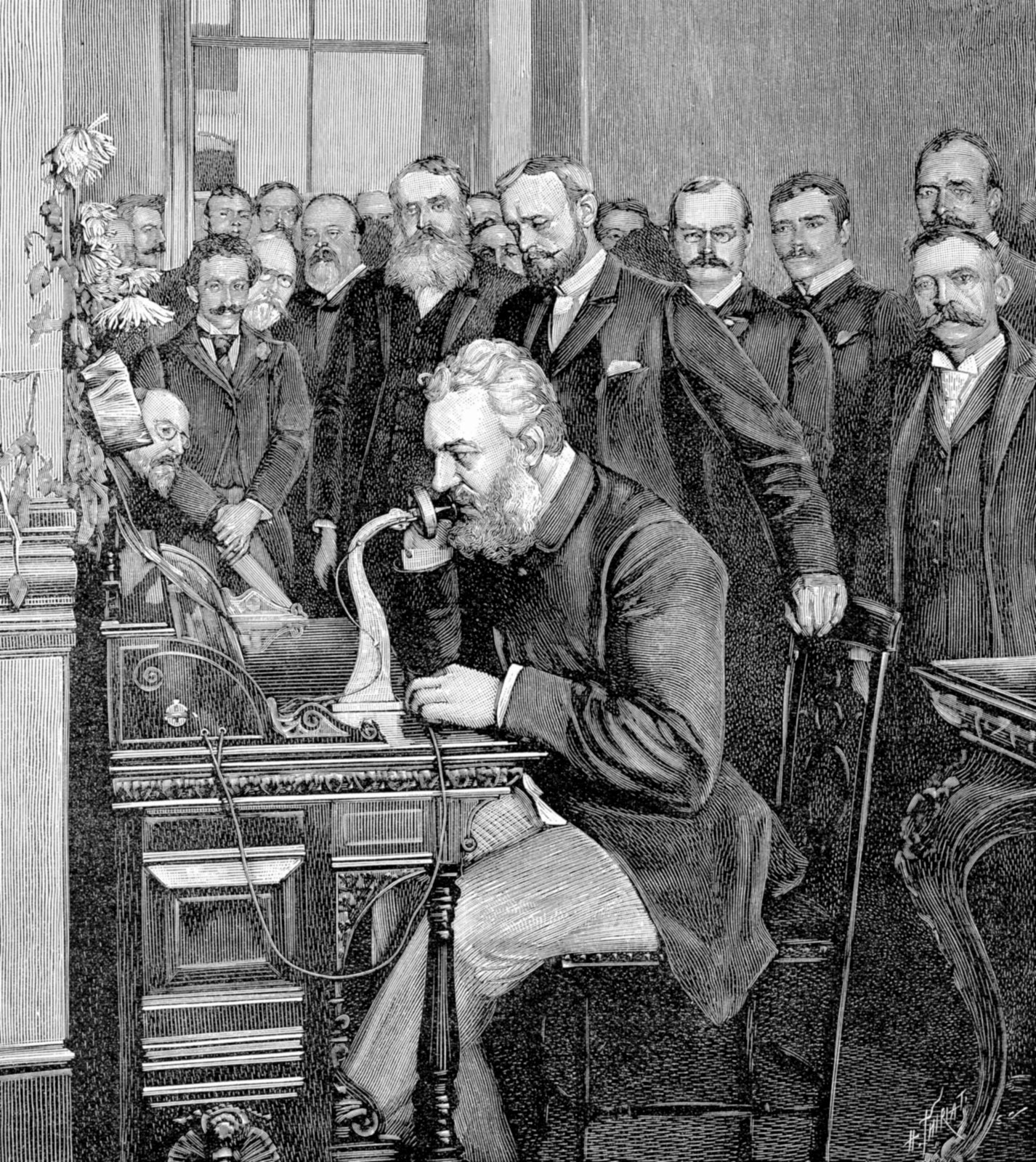 Alexander Graham Bell, první telefonický hovor mezi Chicagem a New Yorkem, 1892