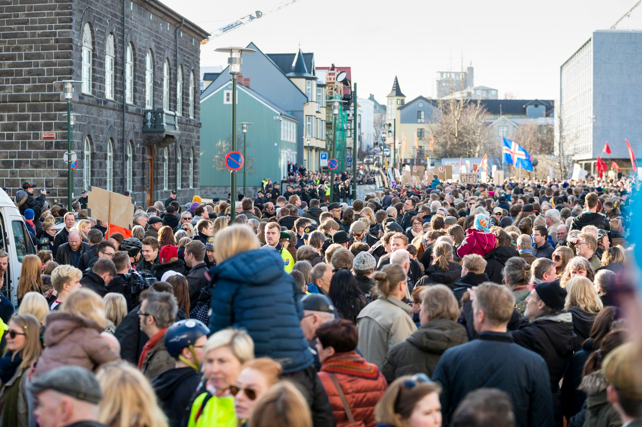 Protesty v Reykjavíku