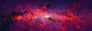 Žijeme v jedné z miliard galaxií. (Pohled do středu Mléčné dráhy, kde se skrývá obrovská černá díra)