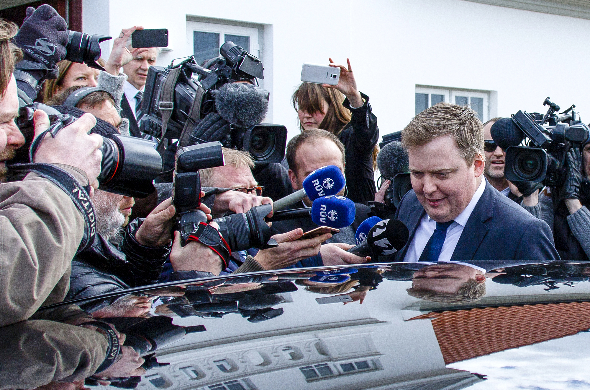 Sigmundur David Gunnlaugsson ještě jako premiér