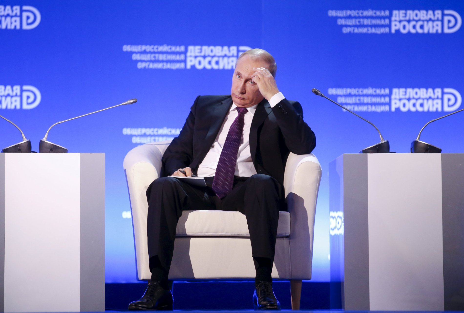 Ruský prezident Vladimir Putin vystoupil před pár dny na byznysovém fóru v Moskvě.