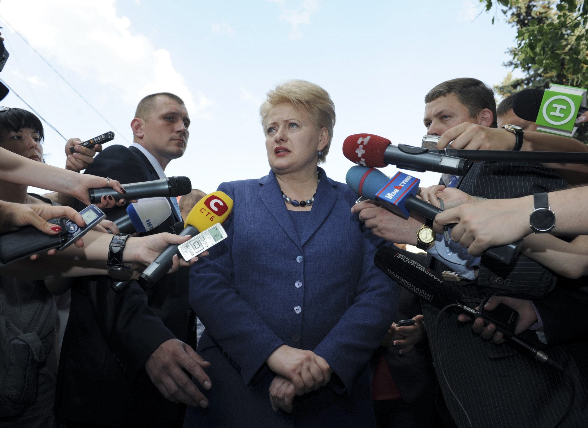 Litevská prezidentka Dalia Grybauskaite po návštěvě Julije Tymošenkové