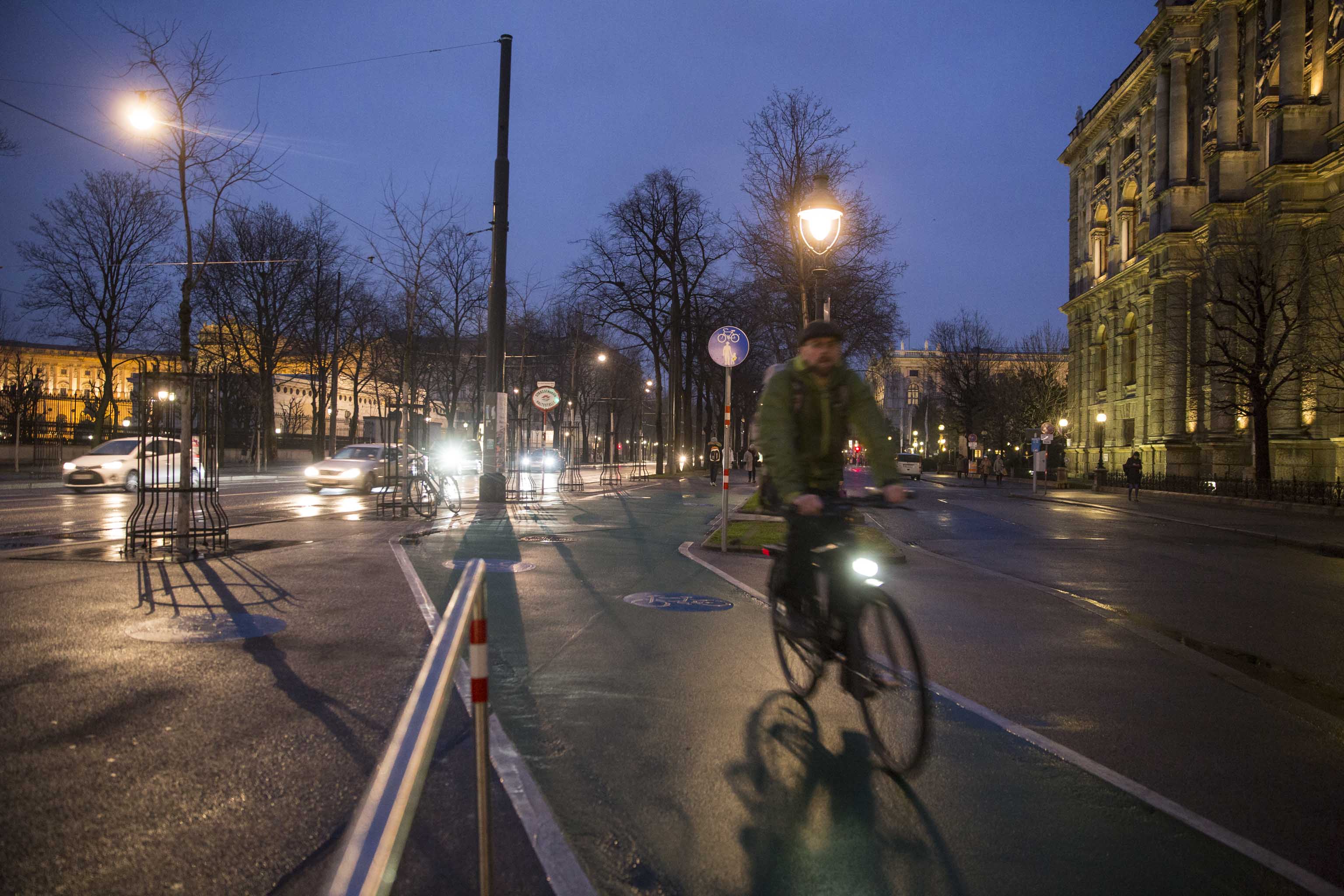 Cyklopruh uprostřed Ringstrasse