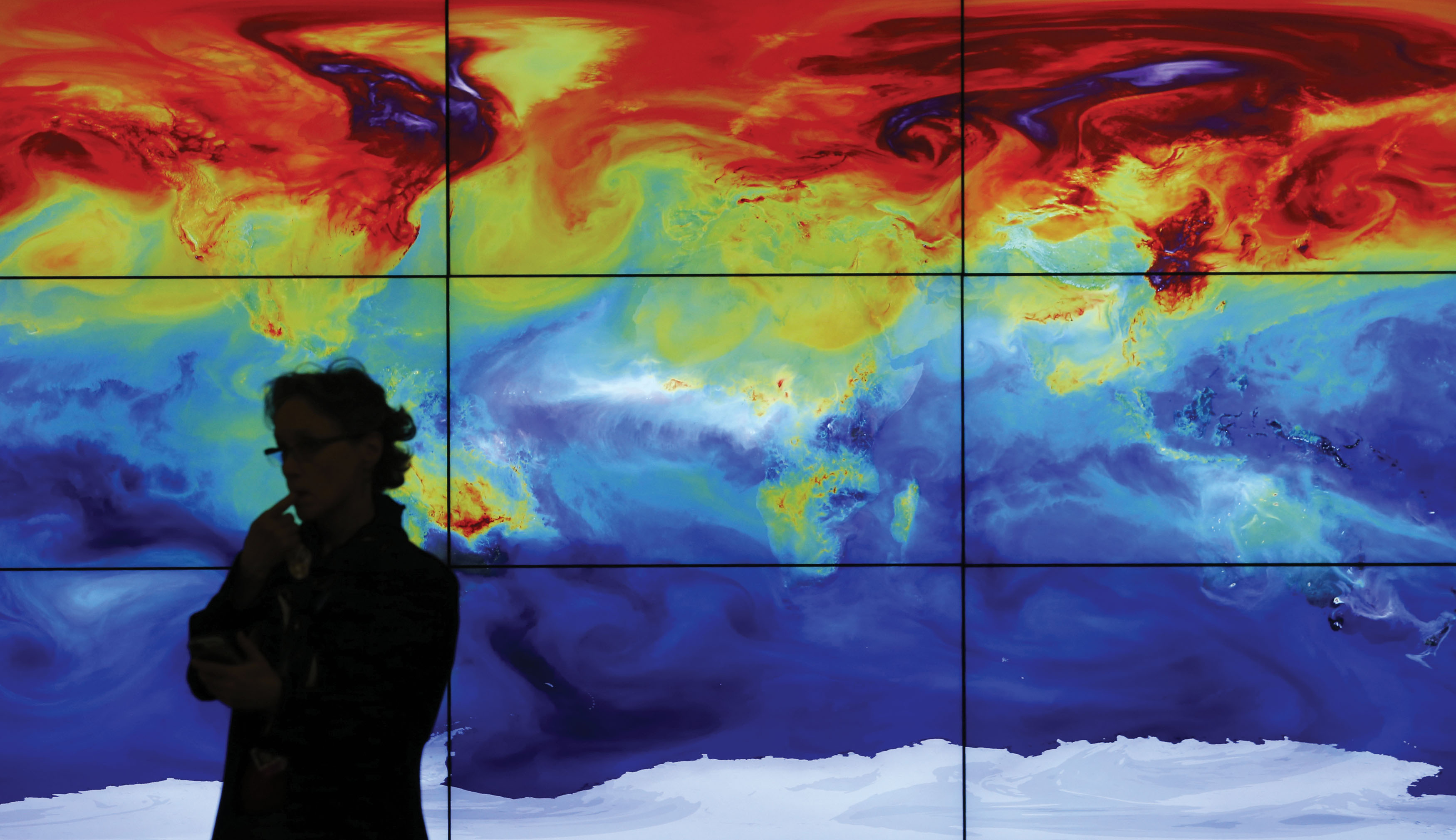 Pařížské letiště Le Bourget v době konání klimatické konference, prosinec 2015