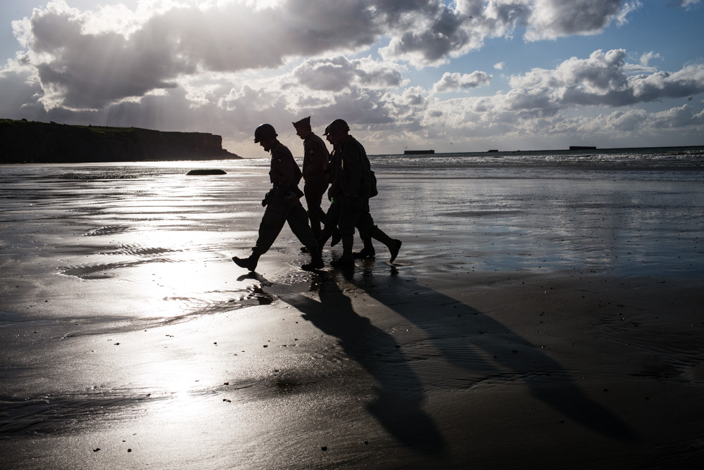 pláž v Arromanches