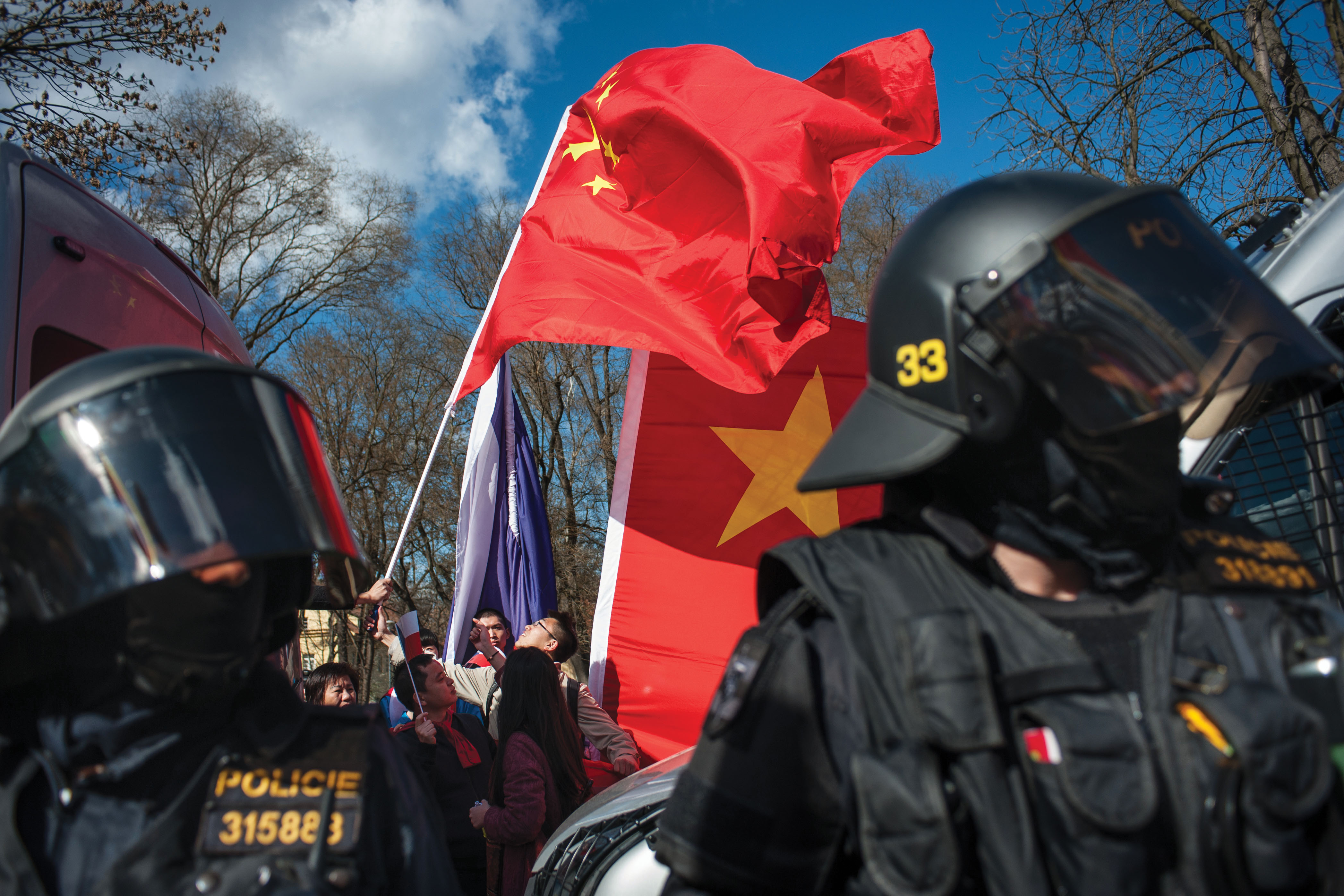 Demonstrace na podporu dodržování lidských práv v Číně, Kampa.