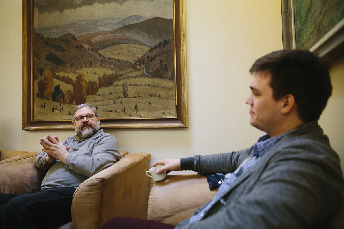 ředitel muzea SNP Stanislav Mičev a Rado Sloboda