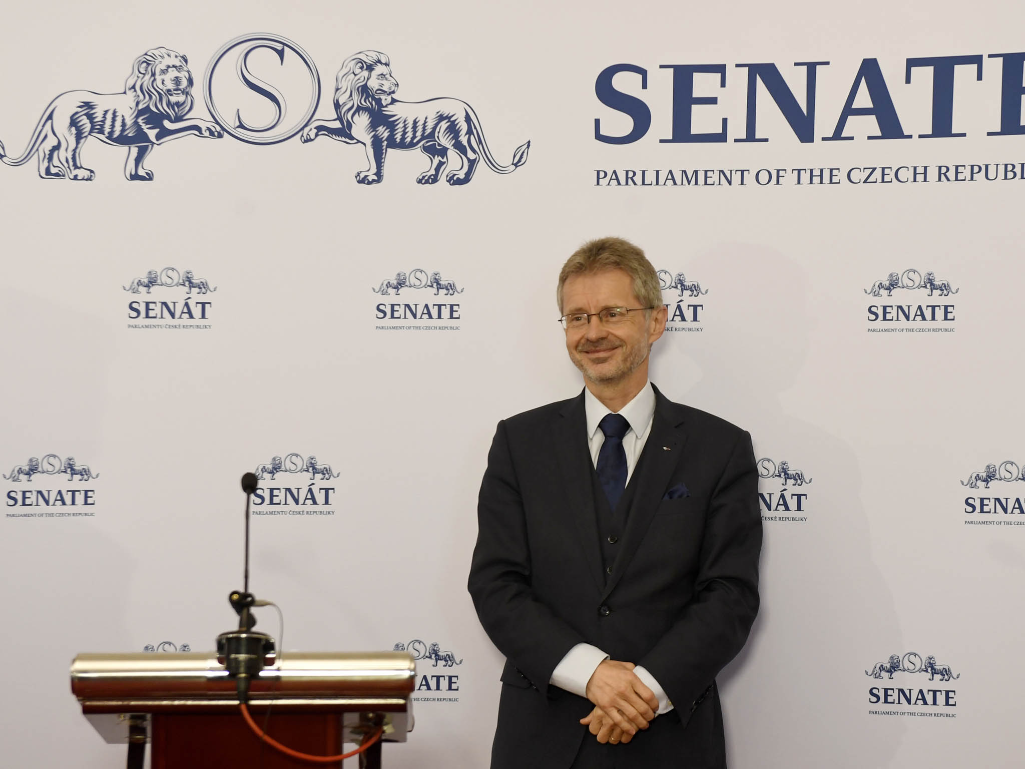 Předseda Senátu Miloš Vystrčil vystoupil 9. června na tiskové konferenci k cestě na Tchaj-wan